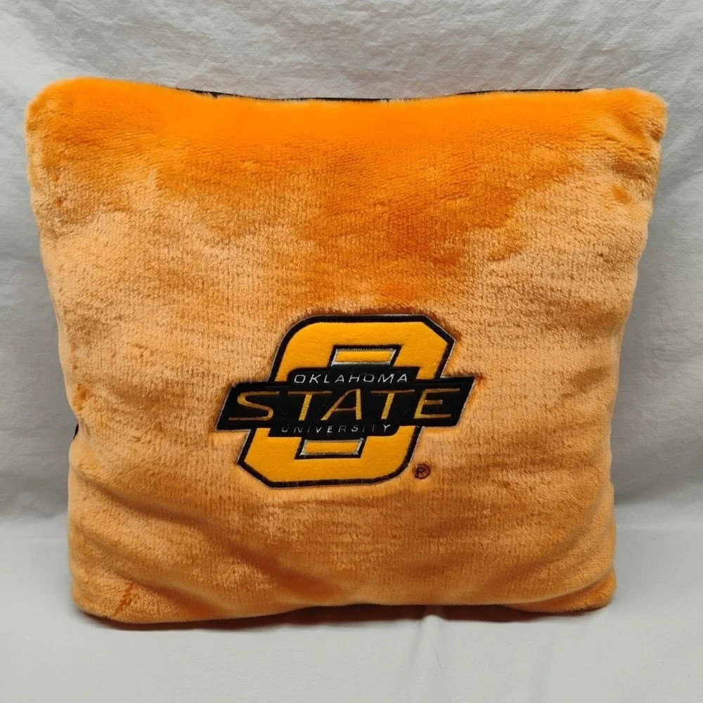 Oklahoma State University‎ OSU Orange Black Throw Pillow 2pc Lot EUC
